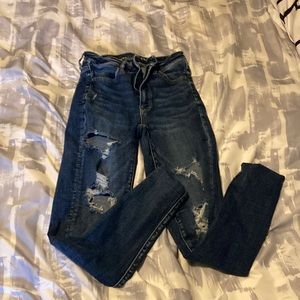 Jeans they are size 2, very cute and have rips